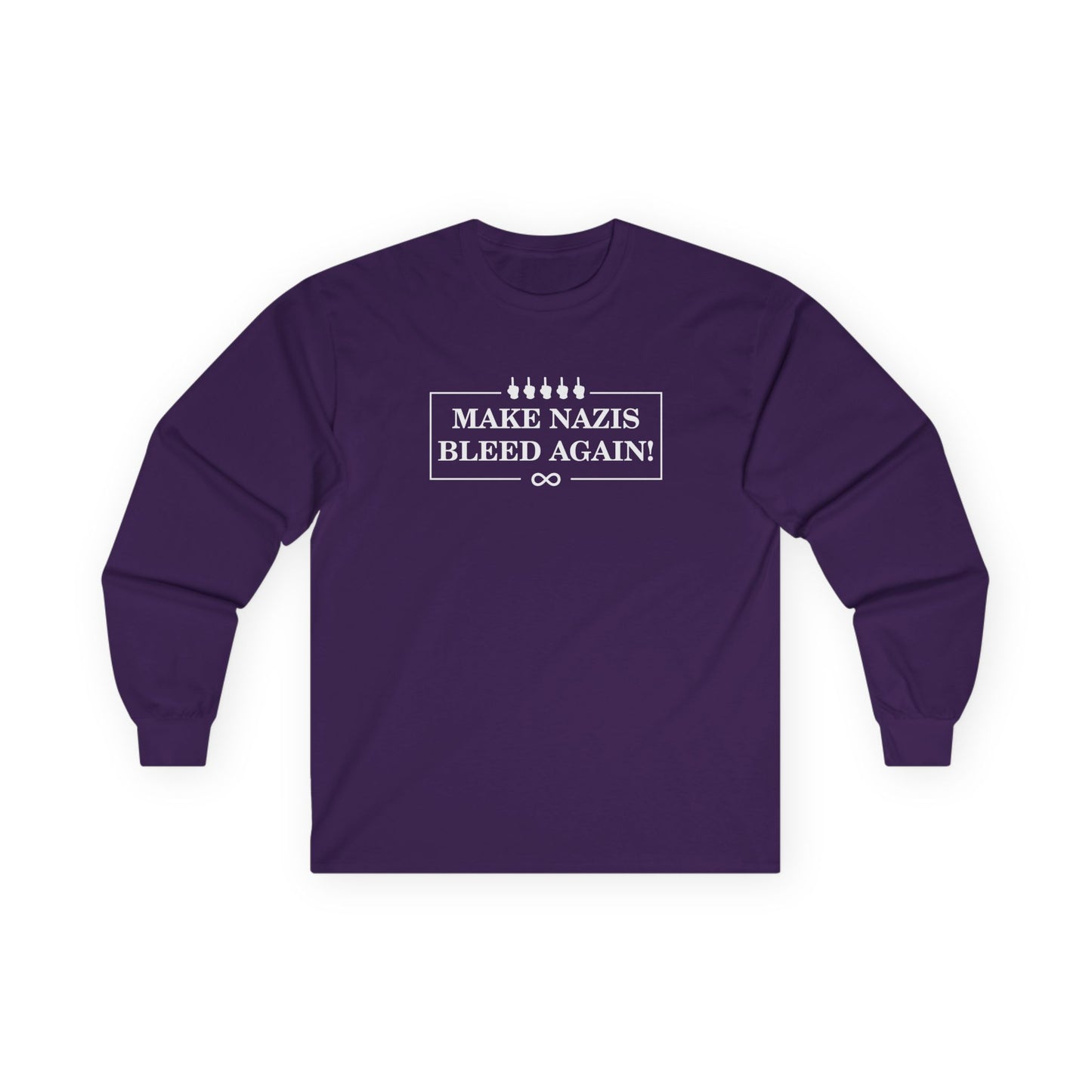 Make Nazis Bleed Again Unisex Long Sleeve Tee - Statement Apparel